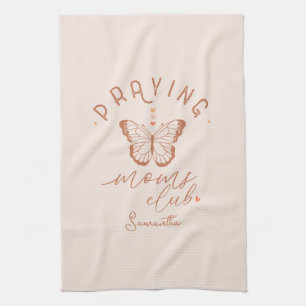 Praying Moms Club: Butterfly Boho Vintage Design Geschirrtuch