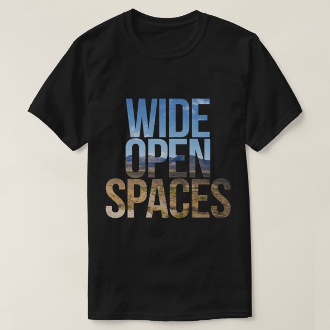 PRÄZISIERTE BREITE OPEN SPACES T-Shirt (Design vorne)