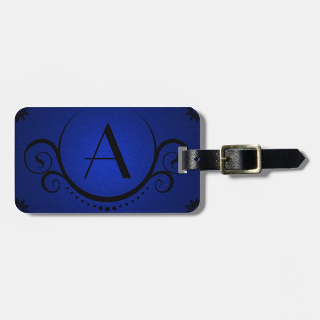 Präzision der blauen Monogramme Gepäckanhänger (Vorderseite horizontal)