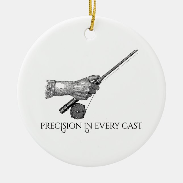 Präzision in jedem Wurf Keramik Ornament (Vorne)