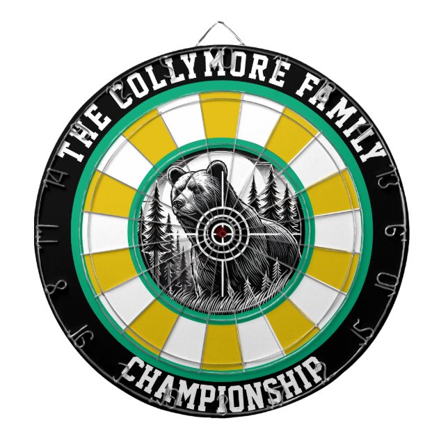 Präzisionsgrizzle Forest Target Art Dartscheibe (vorne)