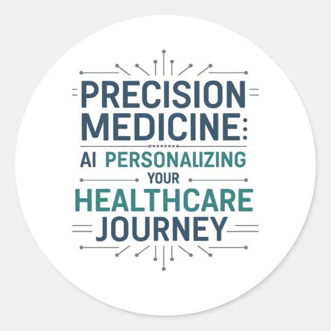 Präzisionsmedizin - KI - Persönliche Betreuung Runder Aufkleber (Vorderseite)
