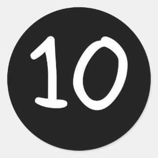 Präzisionsnummer der Schwarzen Runde Runder Aufkleber
