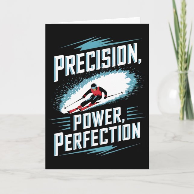 Präzisionsstärke Perfektion Alpinski Karte (Vorderseite)