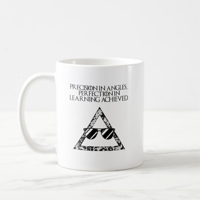 Präzisionswinkel Perfektion beim Mathematiklernen Kaffeetasse (Links)