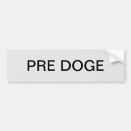PRE DOGE (silver/black) bumper sticker Autoaufkleber