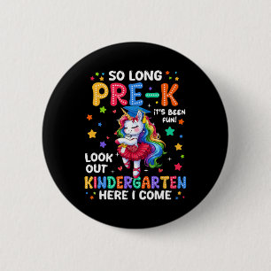 Pre-k Abschluss 2025 Einhorn Girl Kindergarten He Button