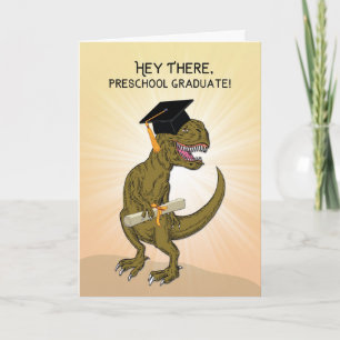 Pre-K Abschluss T-Rex Dinosaurier Karte