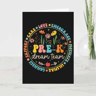 Pre-k Dream Team Byck Zur Schule Lehrer Fürsorge L Karte