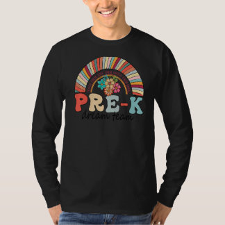 Pre K Dream Team Rainbow Kinder Pre K Teacher Back T-Shirt