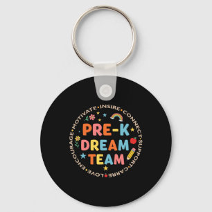 Pre-k Dream Team Zurück zur Schule Lehrer Pflege L Schlüsselanhänger