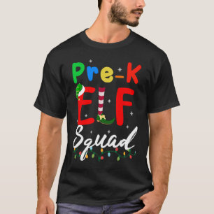 Pre K ELF Squad Funny Christmas ELF Lehrerin Stude T-Shirt