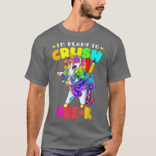 Pre K Floss Dance Unicorn Back to School Girls T-Shirt