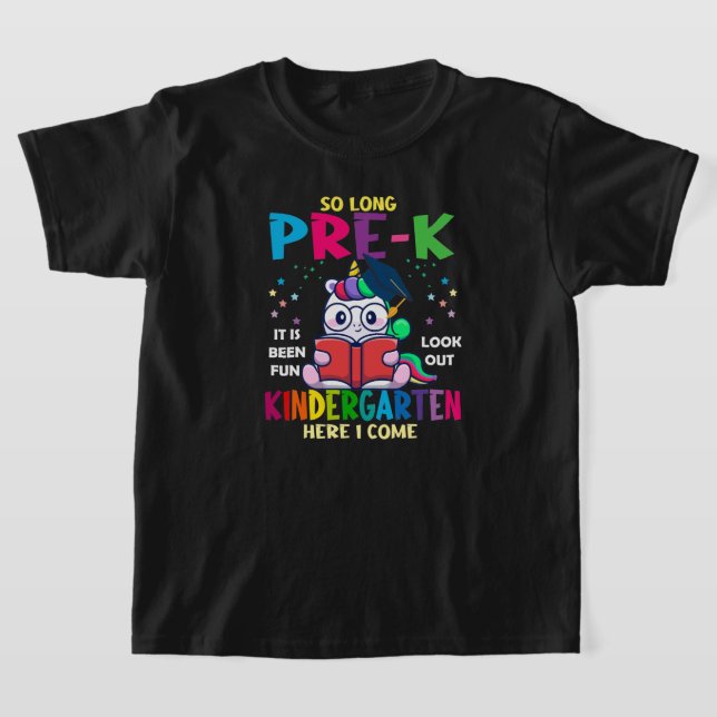 Pre-K Kindergarten Here I Come Unicorn Graduation T-Shirt (Ablage )