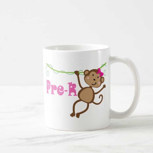 Pre-k Lehrer-Affe-Geschenk Tasse (Rechts)