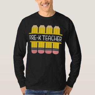 Pre-K Lehrer Bleistift-Rahmen Butchi Lehren T-Shirt