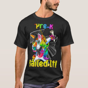 Pre K Nails It Dabbing Unicorn Abschluss Girls T-Shirt