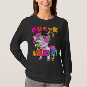 Pre-K Nails It Flossing Unicorn Abschluss T-Shirt