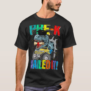 Pre K Nails It Monster Truck Dinosaurier T-Shirt