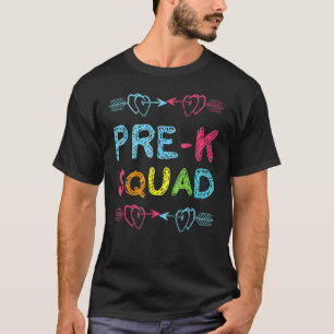 Pre K Squad Preschool Teacher Back To School T-Shirt