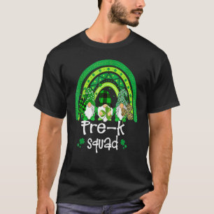 Pre K Squad Rainbow Gnome Happy St Patricks Day Th T-Shirt