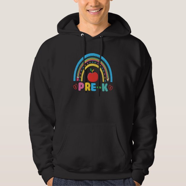 Pre K Squad Teacher Student Preschool Back To Scho Hoodie (Vorderseite)