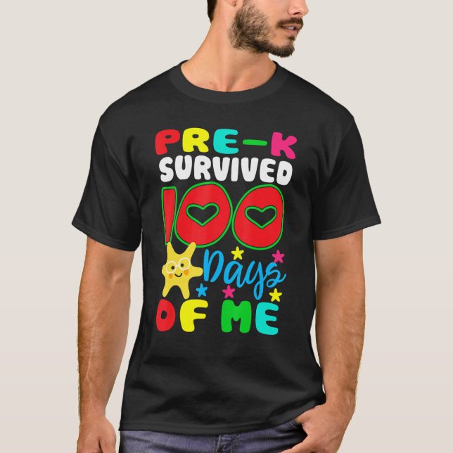 Pre-k Survived 100 Days Of Me for Teacher Child Gi T-Shirt (Vorderseite)