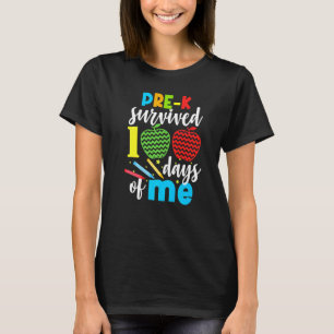 Pre-K überlebte 100 Tage von mir 100 Tage Schule T-Shirt
