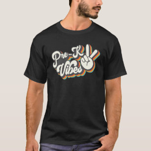 Pre K Vibes Boys Girl zurück zur Schule T-Shirt
