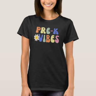 Pre K Vibes Studentenlehrer Vintag Retro T-Shirt