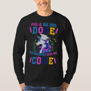 Pre K Wir Kindergarten hier kommen Unicorn Gr T-Shirt