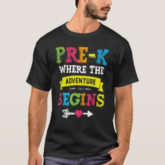 Pre K, wo das Abenteuer wieder in die Schule geht T-Shirt