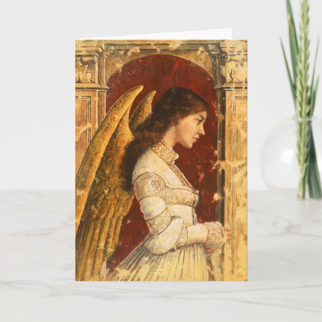 Pre-Raphaelite Angel Mural Greetings Card Karte (Vorderseite)