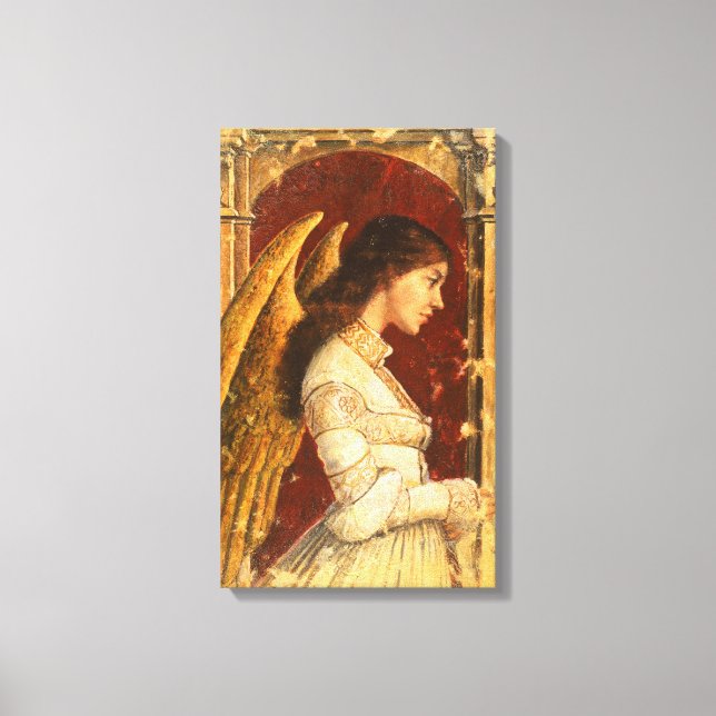 Pre-Raphaelite Fresco Angel Canvas Print Leinwanddruck (Vorderseite)