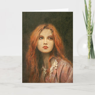 Pre-Raphaelite Girl Greetings Card Karte