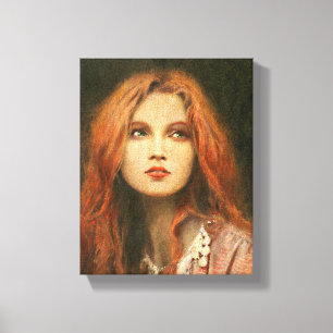 Pre-Raphaelite Muse Wrapped Canvas Leinwanddruck