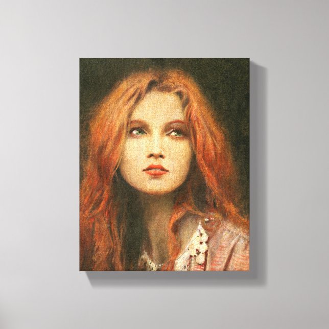 Pre-Raphaelite Muse Wrapped Canvas Leinwanddruck (Vorderseite)