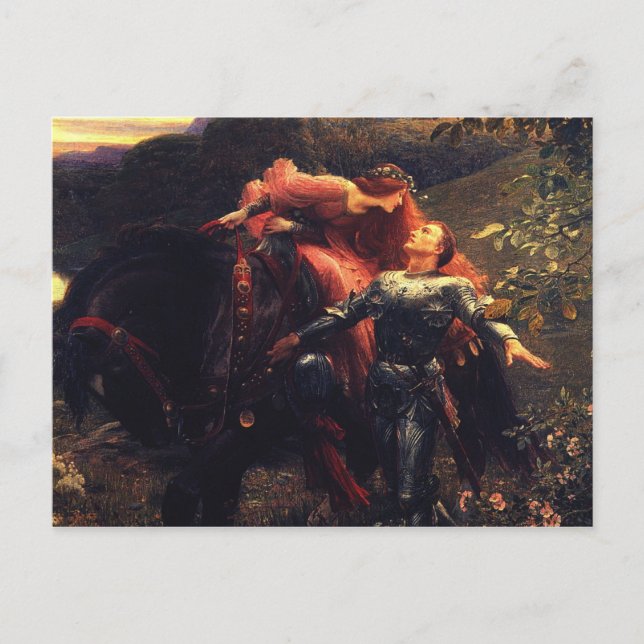 Pre-Raphaelites - La Belle Dame Sans Merci Postkarte (Vorderseite)
