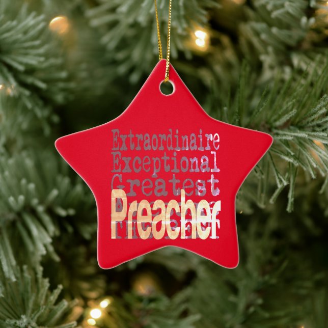 Preacher Extraordinaire Keramik Ornament (Baum)