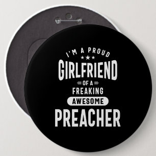 Preacher Job Title T-Shirt Geschenke Mens Frauen Button