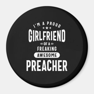 Preacher Job Title T-Shirt Geschenke Mens Frauen Magnet