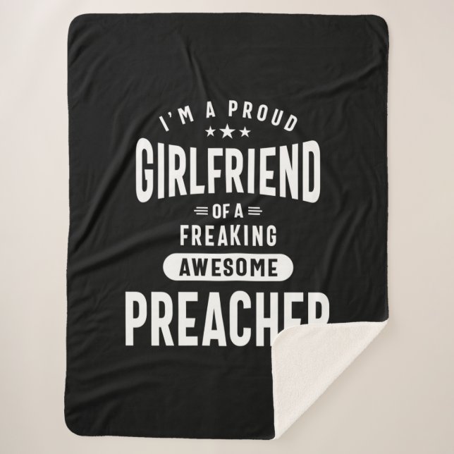 Preacher Job Title T-Shirt Geschenke Mens Frauen Sherpadecke (Vorderseite)