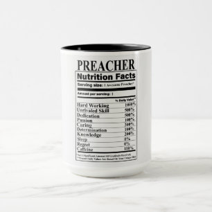 Preacher Nutrition Fakten Tasse