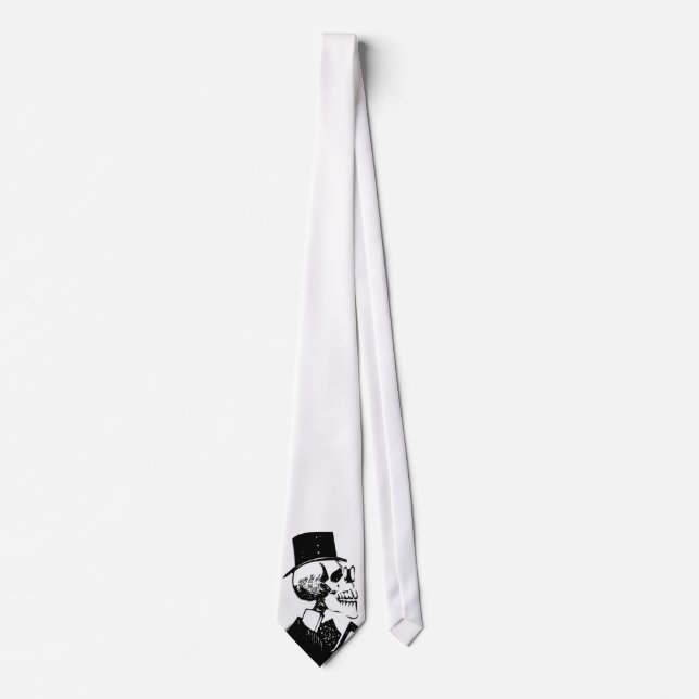 Preacher Skeleton Necktie Krawatte (Vorderseite)