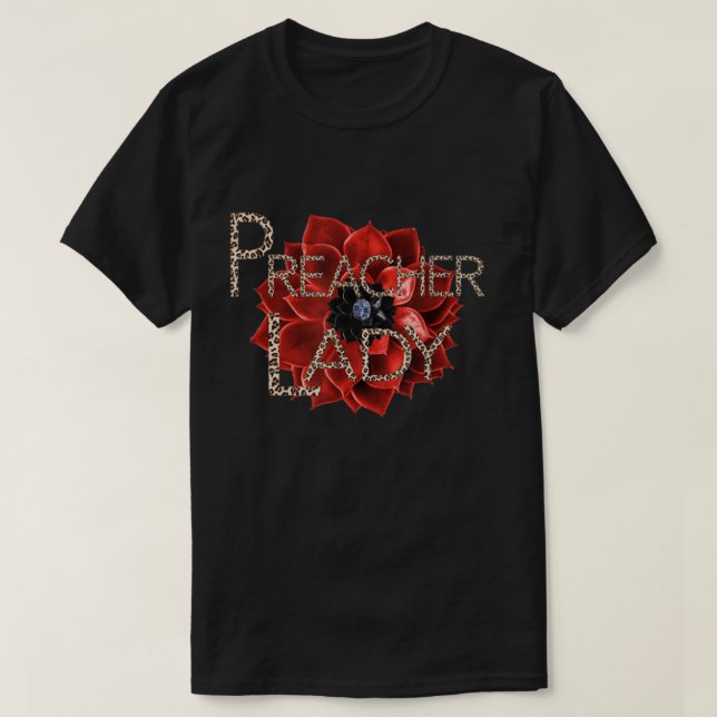Preacherin Lady Weibliche Pastagerin Frauen Lässig T-Shirt (Design vorne)