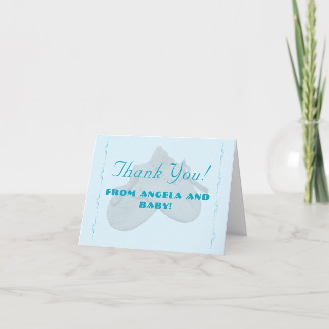 Precious Bundle Boy Baby Shower  Dankeskarte (Vorderseite)
