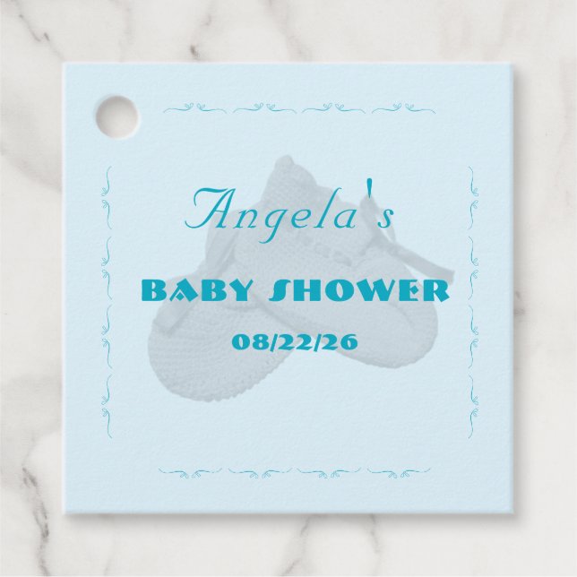 Precious Bundle Boy Baby Shower  Geschenkanhänger (Vorderseite)