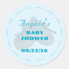 Precious Bundle Boy Baby Shower Runder Aufkleber