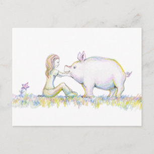 Precious Pig Postkarte