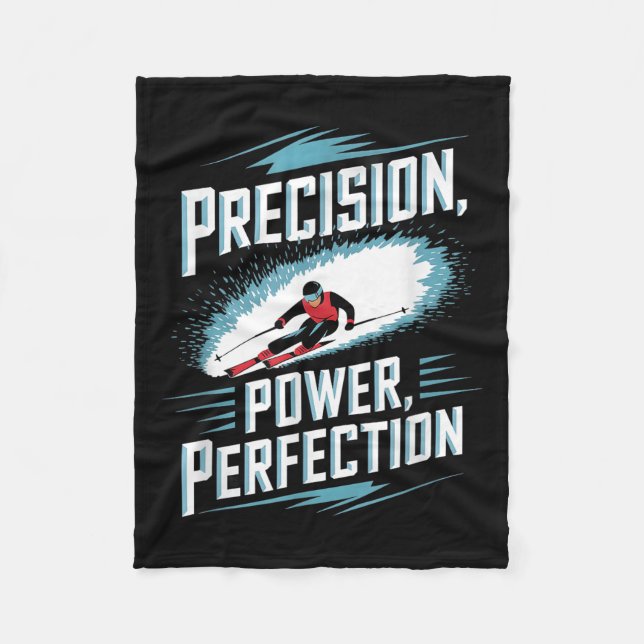 Precision Power Perfektion Skifahren Fleecedecke (Vorderseite)